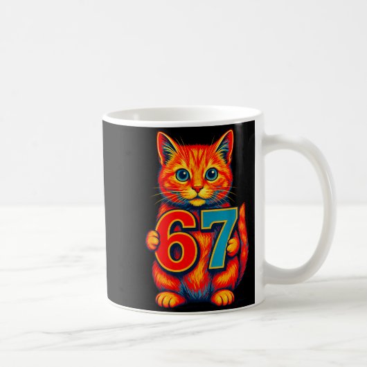 Mug Six Seven 67 Meme 6 7 Cat Youth Boy Girl  (Droite)
