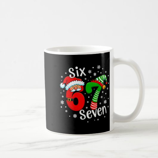 Mug Six Seven 67 Meme 6 7 Elf Santa Christmas (Droite)