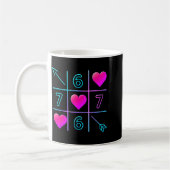 Mug Six Seven 67 Meme 6 7 Valentines Day Heart Men Wom (Gauche)