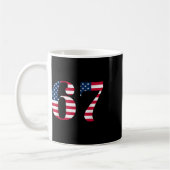Mug Six Seven 67 Mème Drôle Drapeau Américain Hallowee (Gauche)