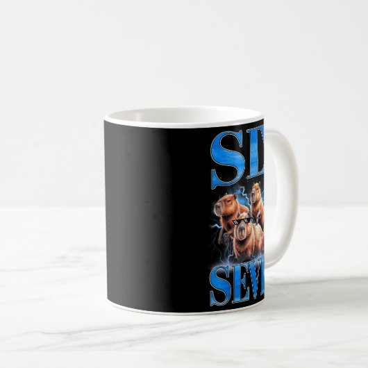 Mug Six Seven 67 Meme Funny Capybara Bootleg Graphic  (Devant droit)