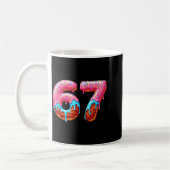 Mug Six Seven 67 Meme Funny Donut Ice Cream Drip Numbe (Gauche)