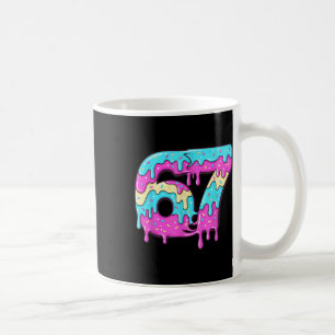 Mug Six Seven 67 Mème Goutte à Goutte Numéro 67 Crème
