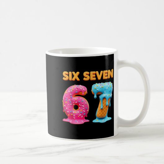 Mug Six Seven 67 Numéro Mème Glace Goutte Gen Alpha (Droite)