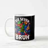Mug Six Seven 6 7 Funny Bruh Christmas Dabbing Elf Mat (Gauche)