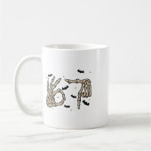 Mug Six Seven 6 7 Meme 67 Skeleton Hand Halloween Cost (Gauche)