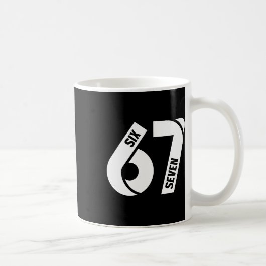 Mug Six Seven 6 7 Mème Drôle Numéro 67 Allons Envoyer (Droite)