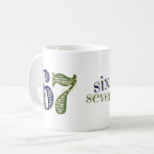 Mug Six Seven 6 7 Tendance Bleu & Vert Moderne (Devant gauche)