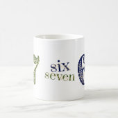 Mug Six Seven 6 7 Tendance Bleu & Vert Moderne (Centre)