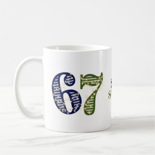 Mug Six Seven 6 7 Tendance Bleu & Vert Moderne