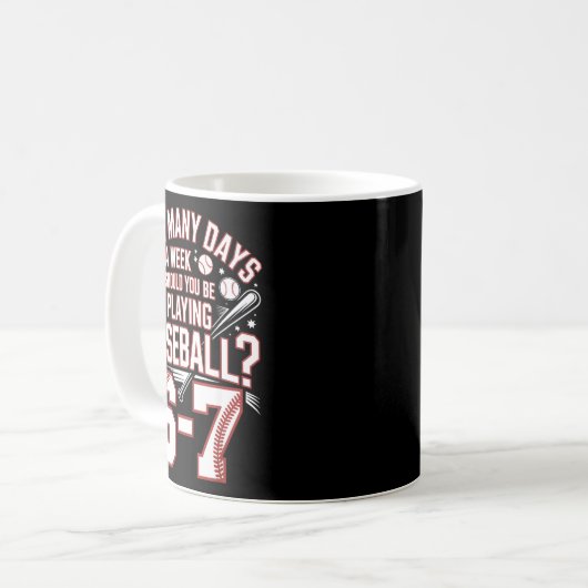Mug Six Seven Baseball Meme How Many Days 6-7  (Devant gauche)