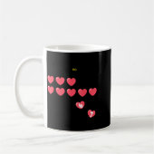 Mug Six Seven Black Cat Knocking Off Hearts Funny 67 V (Gauche)
