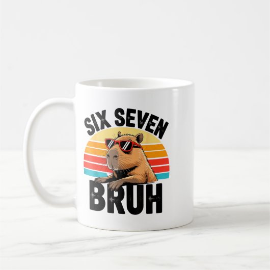 Mug Six Seven Bruh 67 Meme Capybara (Gauche)