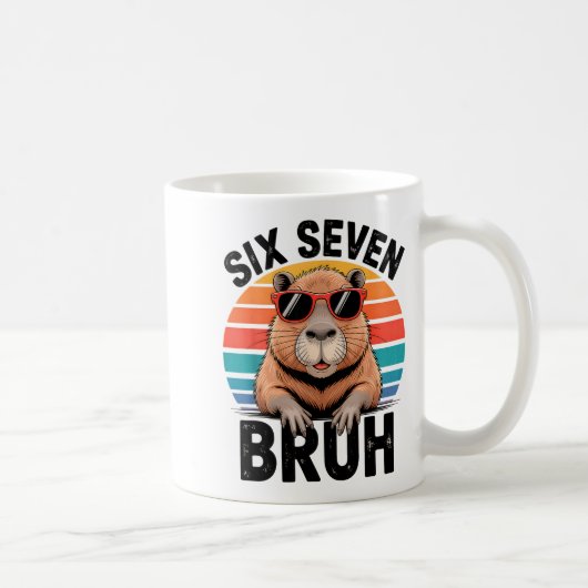 Mug Six Seven Bruh 6 7 Meme Funny Capybara 6 7  (Droite)