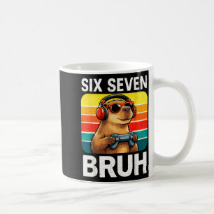 Mug Six Seven Bruh Capybara Rétro Vintage Drôle 67 Mem