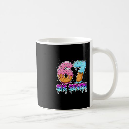 Mug Six Seven Glace Drip Cool Meme 67 Drôle Gen Al (Droite)