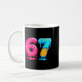 Mug Six Seven Ice Cream Drip Cool Meme 67 Funny Number (Gauche)