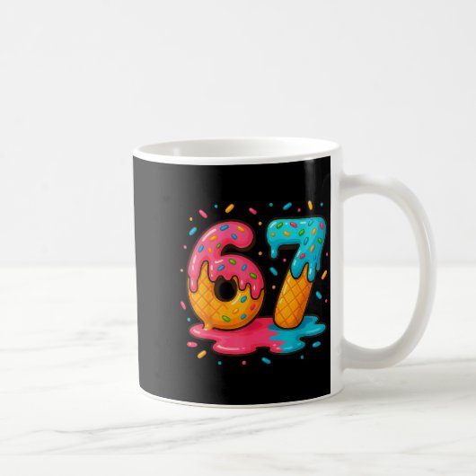 Mug Six Seven Ice Cream Drip Cool Meme 67 Funny Number (Droite)