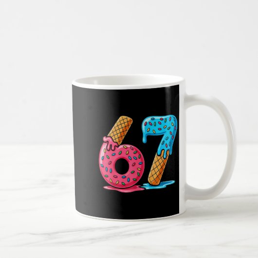 Mug Six Seven Ice Cream Drip Cool Meme 67 Funny Number (Droite)