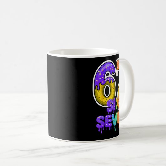 Mug Six Seven Ice Cream Drip Gen Alpha Slang 6 7 Meme  (Devant droit)
