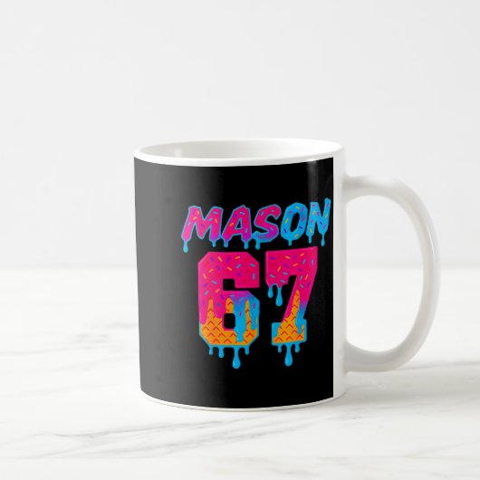 Mug Six Seven Ice Cream Drip Srt 67 Mason Mème  (Droite)