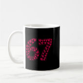 Mug Six Seven Viral Sketch Heart 67 Cute Valentine Sch (Gauche)