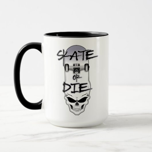 Mug Skate ou die - Amateur de skateboard (Gauche)