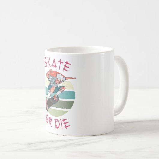 Mug Skate ou die Skateboarder Garçon (Devant droit)
