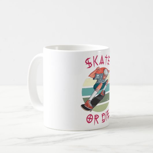 Mug Skate ou die Skateboarder Garçon (Devant gauche)
