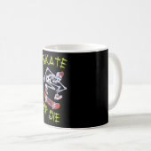 Mug Skate ou die Skeleton Skateboarder (Devant droit)