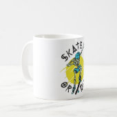 Mug Skate ou die Skeleton Skateboarder (Devant gauche)