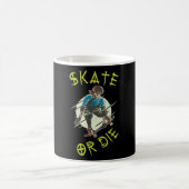 Mug Skate ou die Skeleton Skateboarder (Centre)