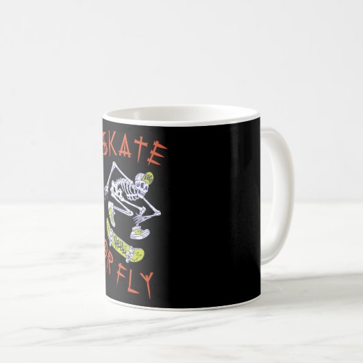Mug Skate ou volez Skeleton Skateboarder (Devant droit)