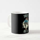 Mug Skate ou volez Skeleton Skateboarder (Devant gauche)