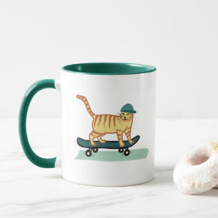 Mug Skate Tabby Cat