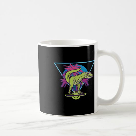Mug Skateboard Électrique Moderne T-rex Flottant Rétro (Droite)