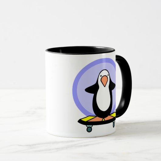 Mug Skateboard Penguin Skateboard Fun Skateboard (Devant droit)
