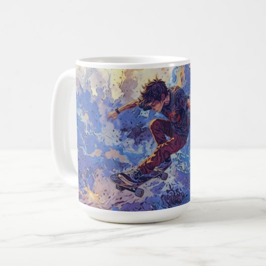 Mug Skateboard Surfing - Skateboarder Design (Devant gauche)