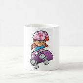 Mug Skater Girl Fun Pink Helmet Skateboard (Centre)