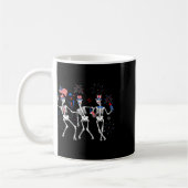Mug Skeleton 4 juillet Drapeau américain Skellies (Gauche)