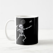 Mug Skeleton Badminton Smash Shuttle Halloween (Gauche)