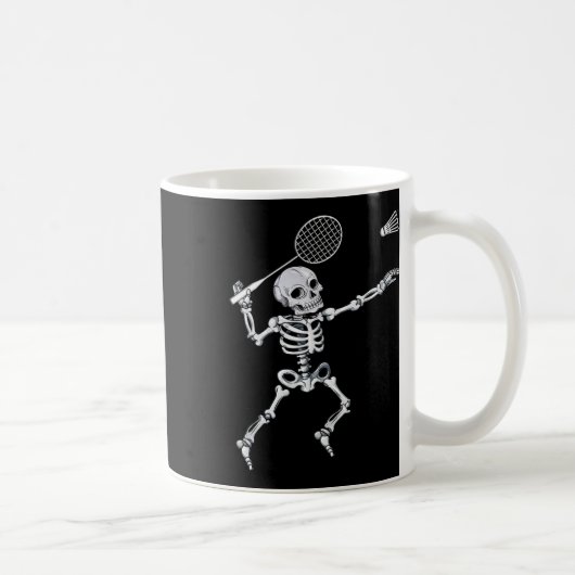 Mug Skeleton Badminton Smash Shuttle Halloween (Droite)