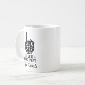 Mug Skeleton Bride Mariage à main anneau Nom personnal (Devant gauche)