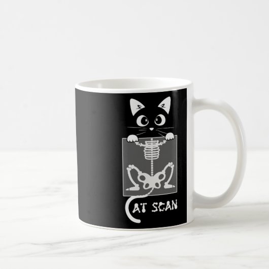 Mug Skeleton Cat Scan Ct Scaning Funny X Ray Pun mème (Droite)