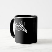 Mug Skeleton Coeur Et Mains Design Classique (Devant gauche)