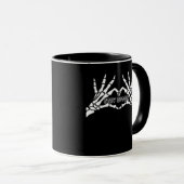 Mug Skeleton Coeur Et Mains Design Classique (Devant droit)