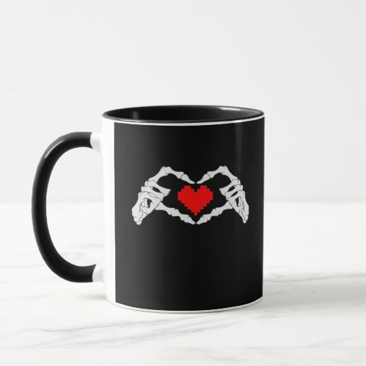 Mug Skeleton Coeur Et Mème Mains (Gauche)