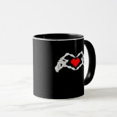 Mug Skeleton Coeur Et Mème Mains (Devant droit)