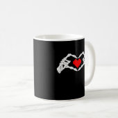 Mug Skeleton Coeur Et Mème Mains (Devant droit)