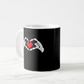 Mug Skeleton Coeur Et Mème Mains (Devant gauche)